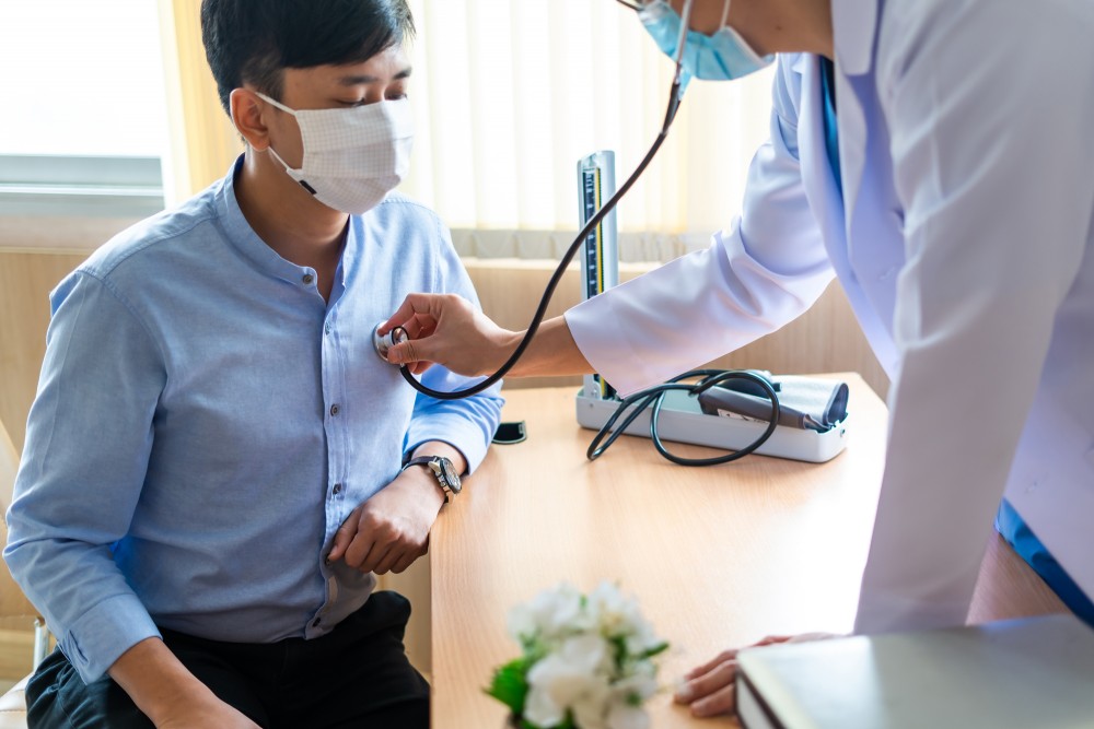 doctor check man