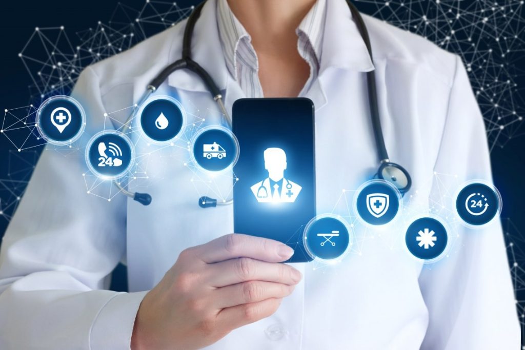 doctor with app